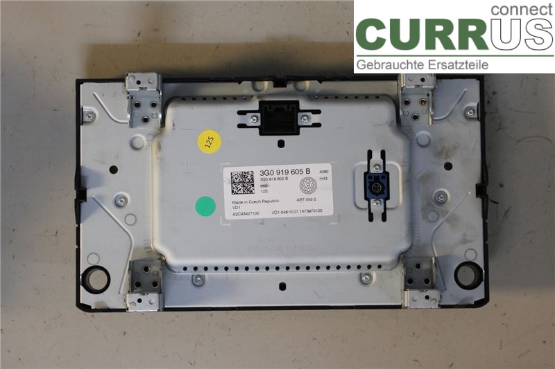 VW GOLF / E-GOLF VII   13-20 Radio CD / panel multimedialny 3G0919605B 1,2/CYVB