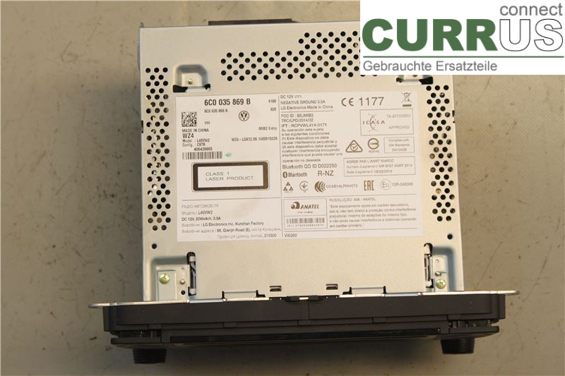 VW POLO       10-17 Radio CD / panneau multimédia 6C0035869B 1,2/CJZC