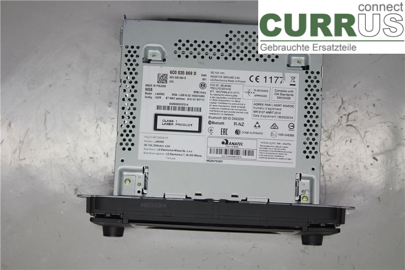 VW POLO       10-17 Radio CD / panneau multimédia 6C0035869D 1,2 BLUEMOTION
