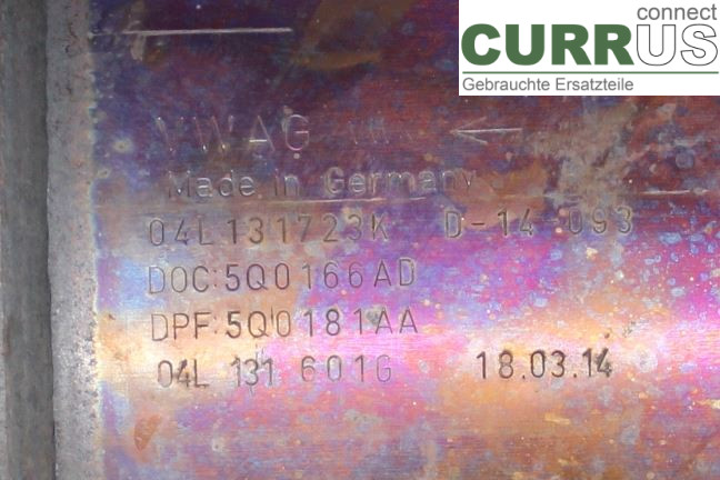 AUDI A3/S3 8V  13-20 Catalyst 04L131601GX 2,0 TDI