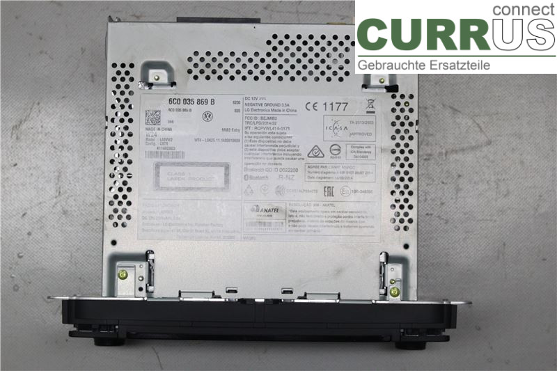 VW POLO       10-17 Radio CD / panneau multimédia 6C0035869B 1,2 TSI