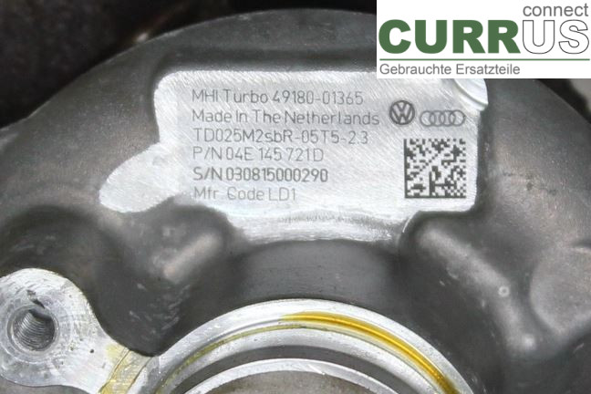 VW GOLF / E-GOLF VII   13-20 Turbocompresseur 04E145721D 1,4 TGI/CPWA