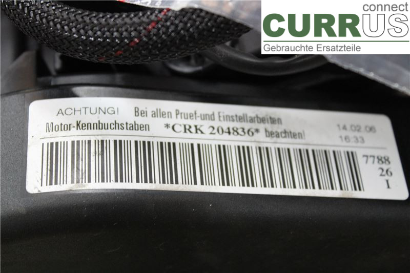 AUDI A3/S3 8V  13-20 Motor 04L100031FX 1,6 TDI/CRKB