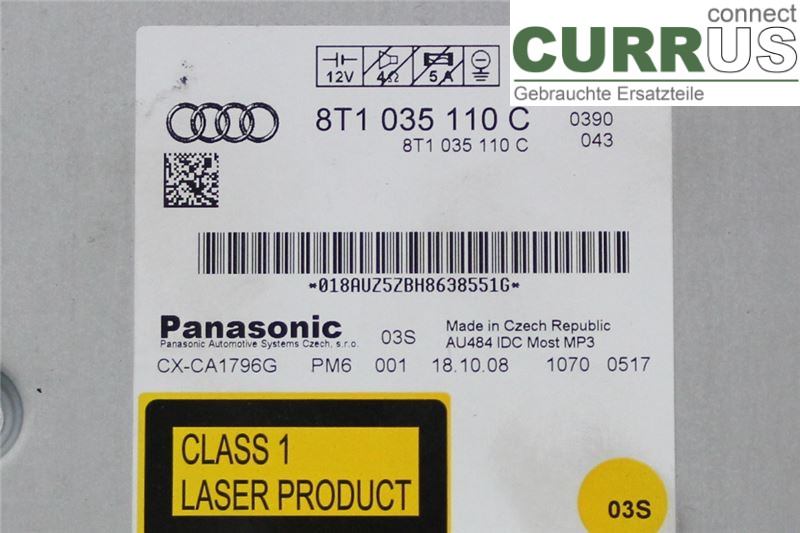 AUDI A5  07-16 Radio CD /Multimediapanel  3,0 TDI/CCWA
