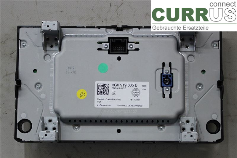VW GOLF / E-GOLF VII   13-20 Radio CD / panel multimedialny 3G0919605B 1,4TSI/CZDA