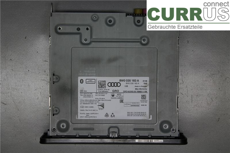AUDI A4/S4  B9 16-19 Radio-CD-/Multimedia-Panel 8W0035183A 2,0 TDI