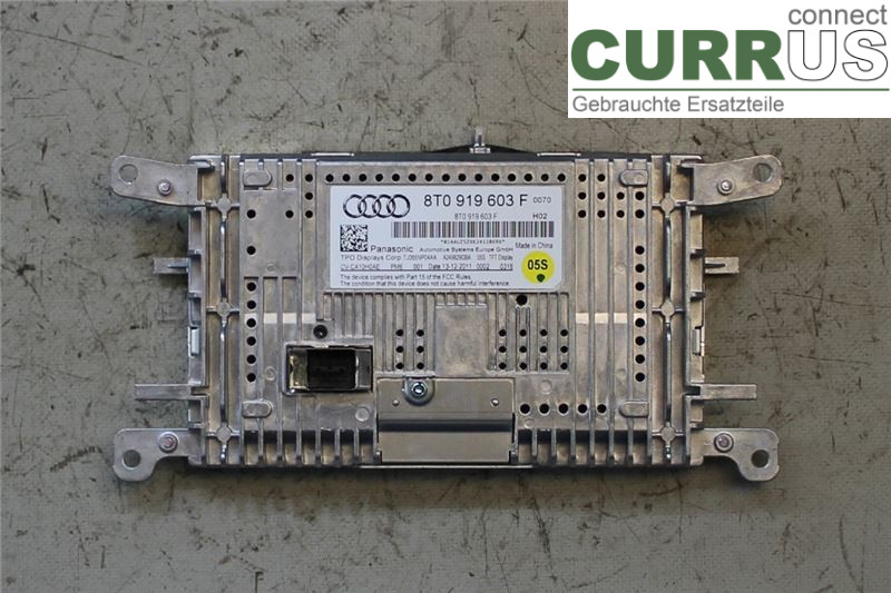 AUDI A4  12-15 Monitor 8T0057603G 2,0 TDI/CJA