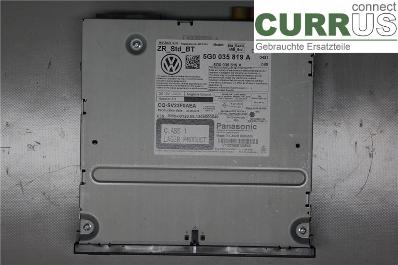 VW GOLF / E-GOLF VII   13-20 Radio CD / panel multimedialny 5G0035819A 1.4 TSI/CPVA