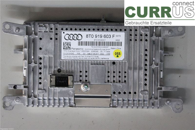 AUDI A4/S4  08-11 Monitor  2.0 TDI/CAHA