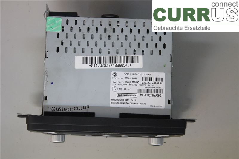 VW GOLF VI     09-13 Radio CD / panel multimedialny  1.4 TSI