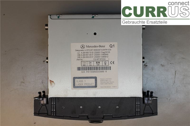 MB C (204)   07-15 Radio CD / Multimedia panel A2049008205 180 CGI