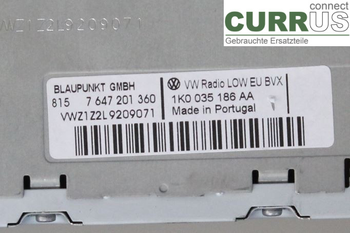 VW GOLF VI     09-13 Radio CD / Multimedia panel  1.6/CMXA