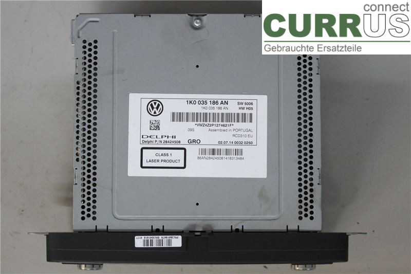 VW CADDY  11-15 Radio CD / Multimedia panel 1K0057187NX 1,6 TDI