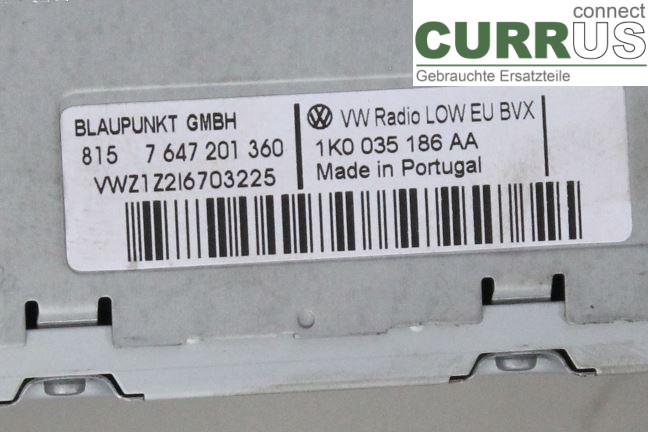 VW GOLF VI     09-13 Radio CD / Multimedia panel 1K0057187AX 1.4 TSI