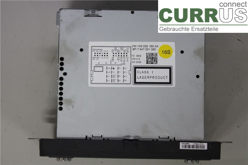VW GOLF VI     09-13 Radio CD / Multimedia panel 1K0057187AX 1.4 TSI