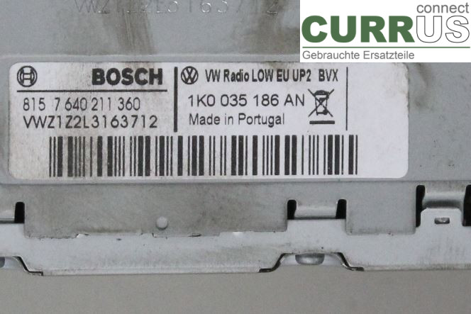 VW CADDY  11-15 Radio CD / Multimedia panel  1,6 TDI/CAYE