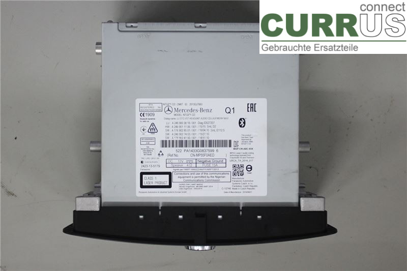 MB CLA-CLASS (C117/X117)  13-19 Radio CD / Multimedia panel A2469002617 220D/OM651.930