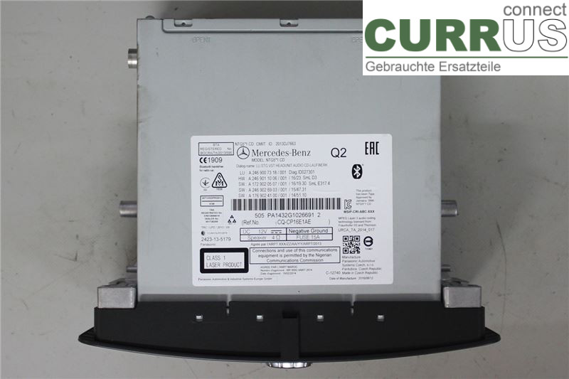 MB GLA-KLASS (X156) 13-20 Radio CD / panneau multimédia A2469007718 651.930