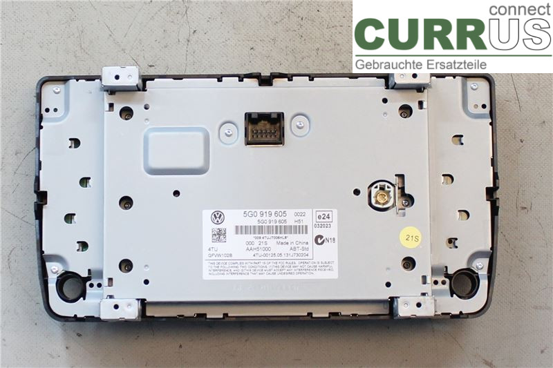 VW GOLF / E-GOLF VII   13-20 Radio CD / panneau multimédia 5G0919605 1,6TDI/CLHA