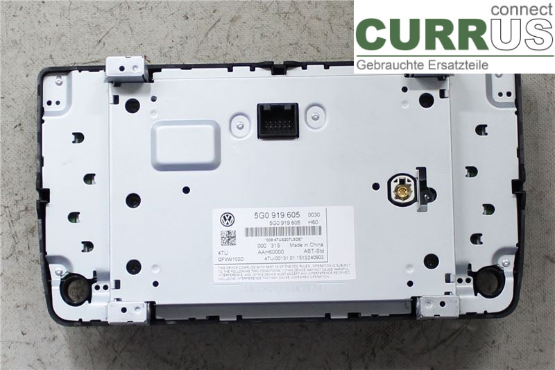 VW GOLF / E-GOLF VII   13-20 Radio CD / panneau multimédia 5G0919605 CPVB