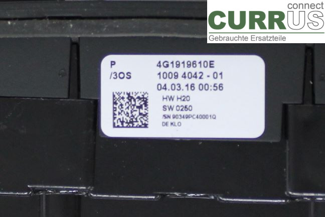AUDI A6/S6 4G   11-18 Radio CD / panneau multimédia 4G1919610E CNHA