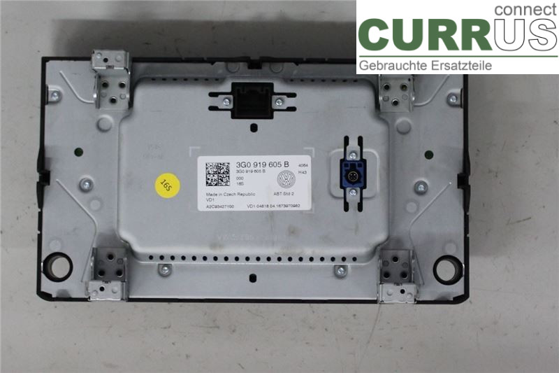 VW PASSAT  15-19 Radio CD / Multimedia panel 3G0919605B CUKC