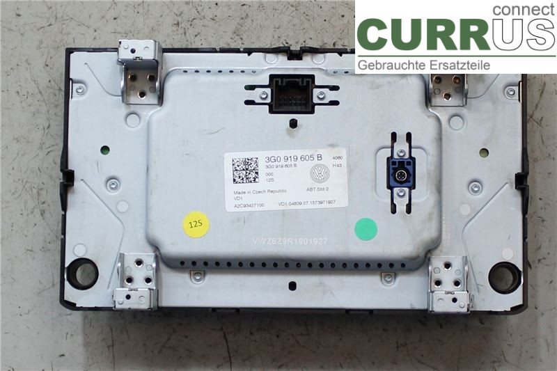 VW GOLF / E-GOLF VII   13-20 Monitor 3G0919605B CXXB