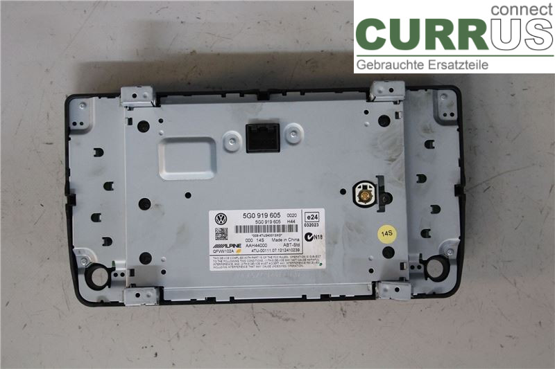 VW GOLF / E-GOLF VII   13-20 Radio CD / panneau multimédia 5G0919605 1.2 TSI/CJZA