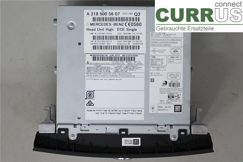 MB CLS-KLASS (C218/X218)   11-17 Radio-CD-/Multimedia-Panel A2189005607 OM642.852