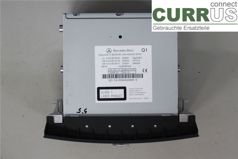 MB E-KLASS COUPE/CAB(C207) 09-17 Radio CD / Multimedia panel A2129004910 OM651.911