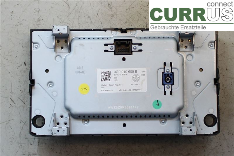VW GOLF / E-GOLF VII   13-20 Radio CD / Multimedia panel 3G0919605B CYVB