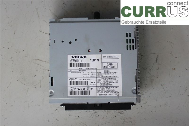 VOLVO C30     10-13 Radio-CD-/Multimedia-Panel  1,6D