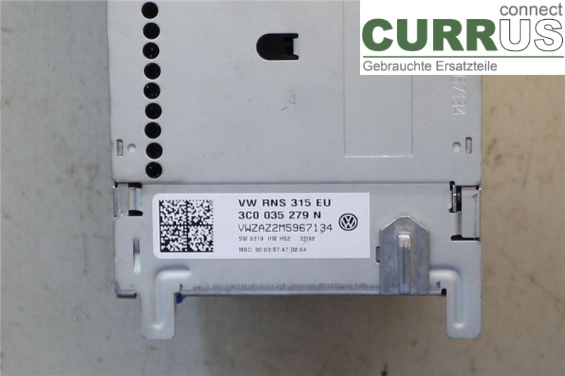 VW SHARAN      11- Radio CD /Multimediapanel 3C8035279AX CFFB