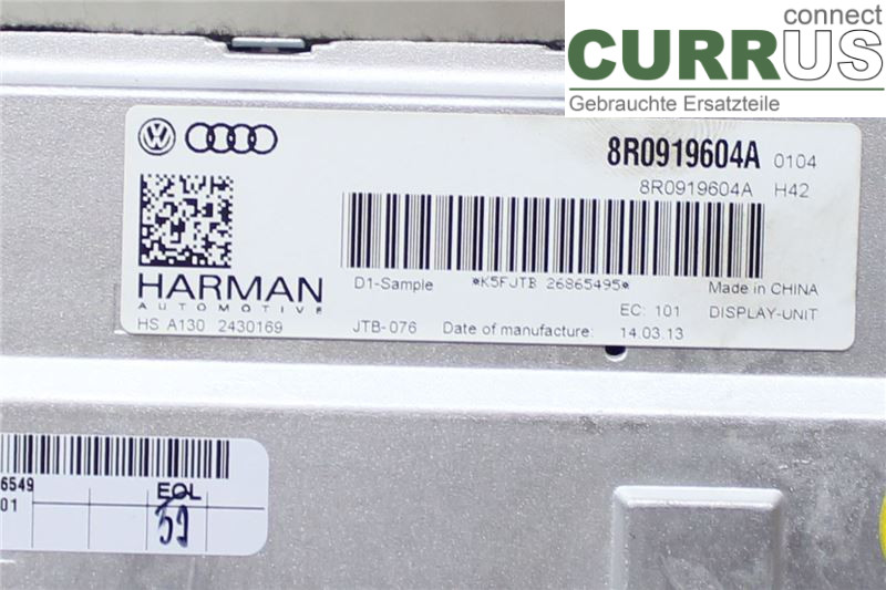 AUDI A5  07-16 Monitor 8R0919604A CGLC