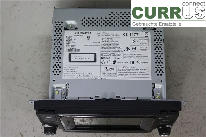 VW POLO       10-17 Radio CD / panneau multimédia 6C0035869B CJZC