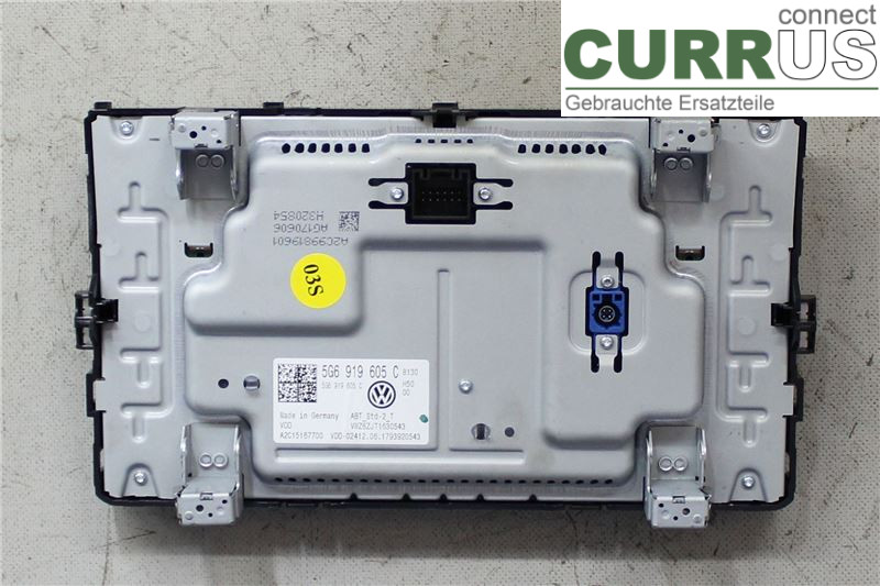 VW GOLF / E-GOLF VII   13-20 Radio-CD-/Multimedia-Panel 5G6919605A DCYA