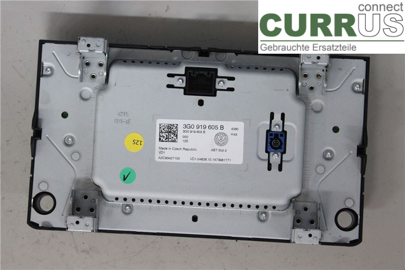 VW GOLF / E-GOLF VII   13-20 Radio CD / Multimedia panel 3G0919605B CUNA