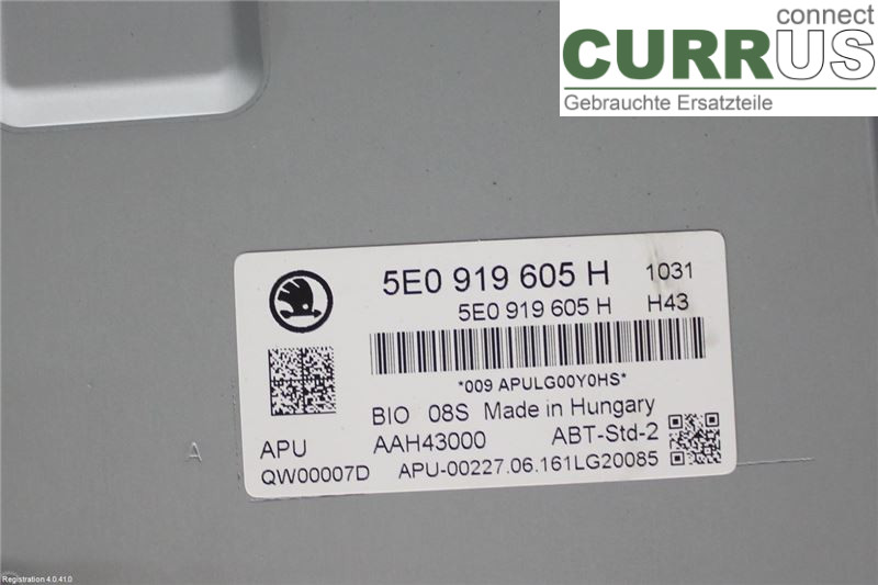 SKODA OCTAVIA  13-20 Radio CD / Multimedia panel 5E0919605H CXXB