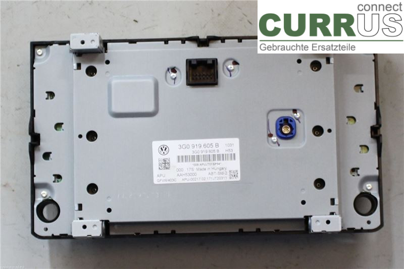VW PASSAT  15-19 Radio CD / Multimedia panel 3G0919605B DFCA