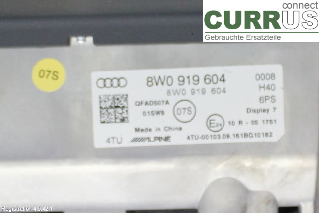 AUDI A4/S4  B9 16-19 Monitor 8W1919604 DETA