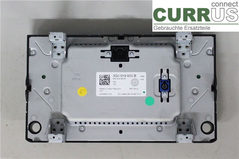 VW PASSAT  15-19 Radio CD / Multimedia panel 3G0919605B 