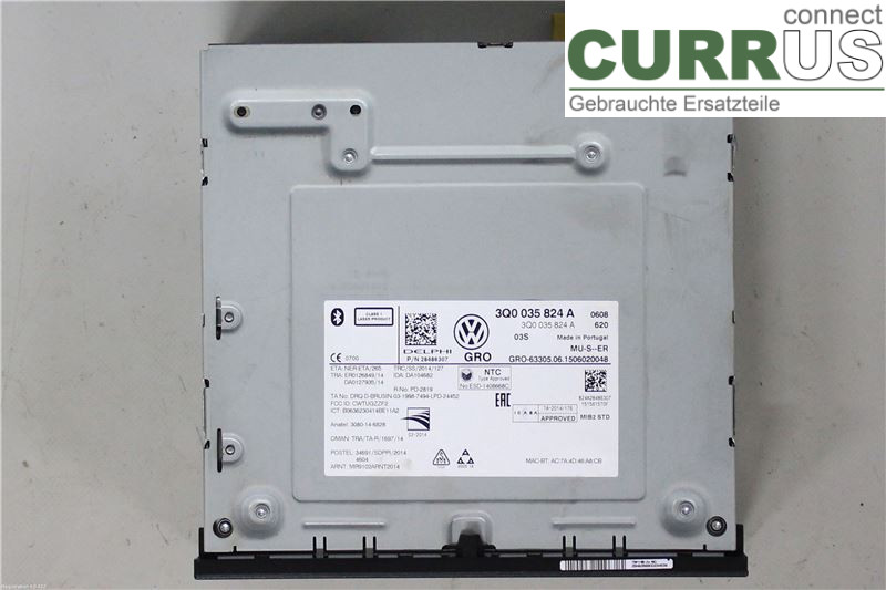 VW PASSAT  15-19 Radio CD / Multimedia panel 3Q0035824A 