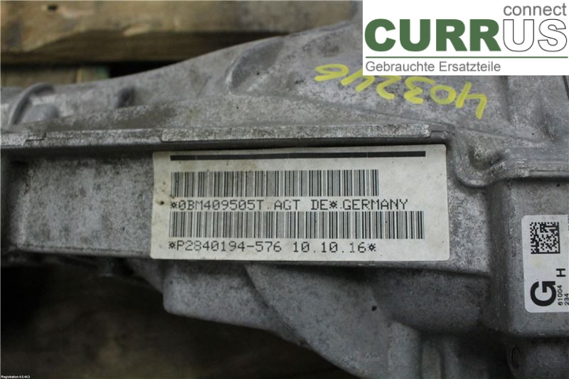VW TOUAREG 7P  11-18 Differential 0BM409505T 