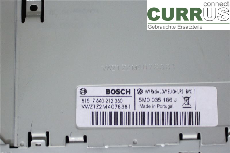 VW POLO       10-17 Radio CD / Multimedia panel 5M0057186JX CBZC