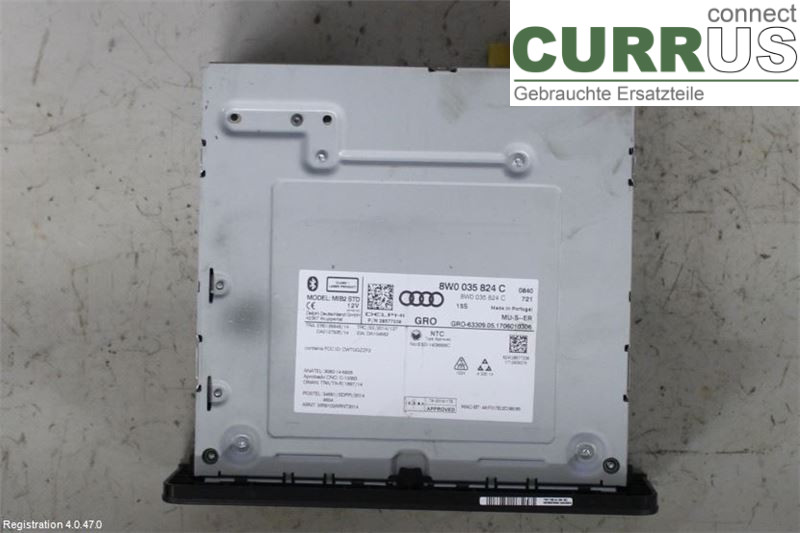 AUDI A4/S4  B9 16-19 Radio CD / Multimedia panel 8W0035824C DEUA