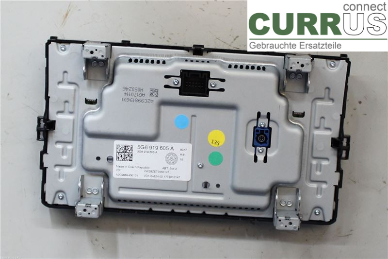 VW GOLF / E-GOLF VII   13-20 Radio-CD-/Multimedia-Panel 5G6919605A CHZC