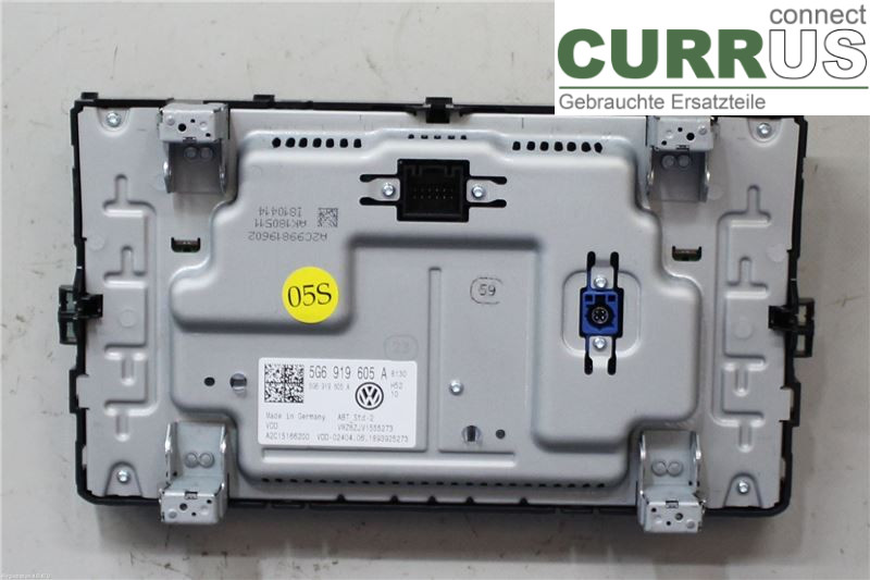 VW GOLF / E-GOLF VII   13-20 Radio-CD-/Multimedia-Panel 5G6919605A 