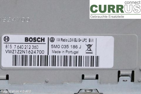 VW POLO       10-17 Radio CD / panneau multimédia 5M0035186JX 