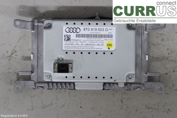 AUDI A4 12-15 Overvågning 8T0057603G