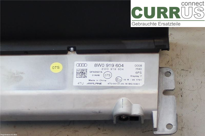 AUDI A4/S4  B9 16-19 Monitor 8W1919604 